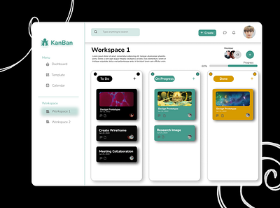 Kanban Board - Desktop App app design kanban board ui ui design ux