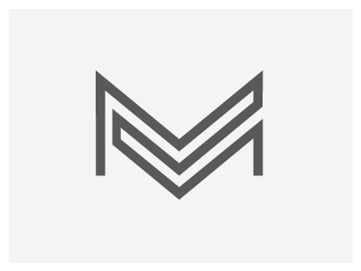 Personal Logo brand brand design branding clean geometric grey illusion logo m minimalist modern personal logo
