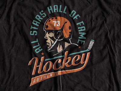 Hockey stars logo emblem hall of fame hockey logo mascot nhl player retro team vintage
