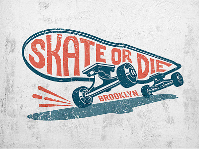 Skateboard vintage print