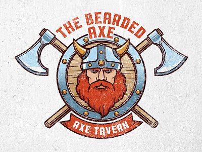 Bearded Axe Viking Logo axe bearded emblem helmet heraldic horned logo mascot logos nordic old school retro scandinavian shield viking viking logo vintage warrior