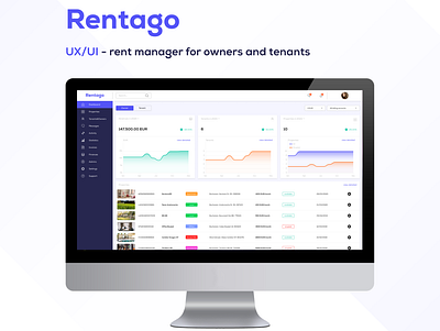 UX/UI design - rents manager platform for desktop branding figma figma prototyping graphic design ui uidesign user experience user interface ux ux prototyping uxdesign uxui visual design