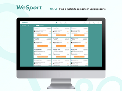 UX/UI design - WeSport - Find a tennis match design figma figma prototyping ui user experience user interface ux ux prototyping