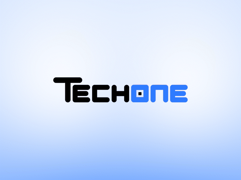 Logo Animation | Techone 3d animation blue branding design gradient animation gradient logo graphic design illustration logo logo animation motion graphics typography ui ux vector
