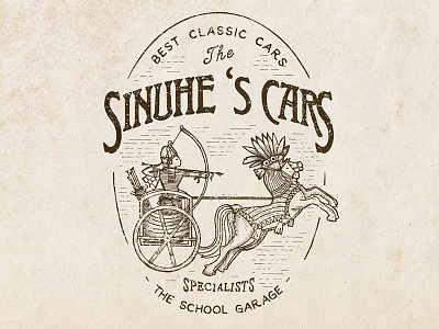 Sinuhe logo branding handrawn illustration logo