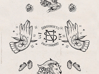 Branding SN branding draw handmade handrawn hipster logo oldschool vintage