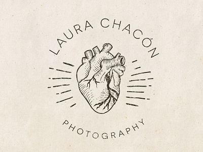 Heart - LC Photography branding draw drawn handrawn heart logo pincel vintage