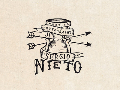 Sergio Nieto logo brand branding clock handrawn logo photography