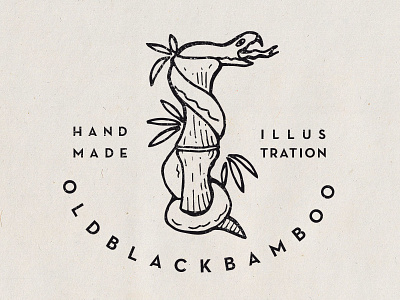 Logo at paper branding handrawn illustration logo oldschool vintage