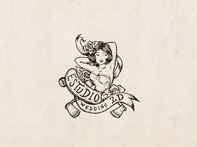 Estudio 2D branding handmade handrawn illustration logo oldschool sailor jerry skater vintage