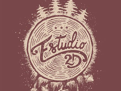 Estudio 2D (full image attached) branding handrawn illustrations lettering lighthouse logo oldschool stamps