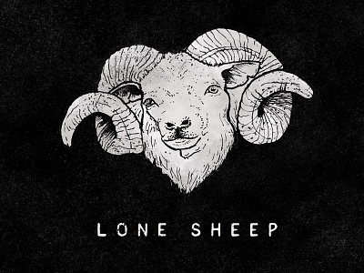 Lonesheep branding draw handdrawn illustration logo oldschool sheep