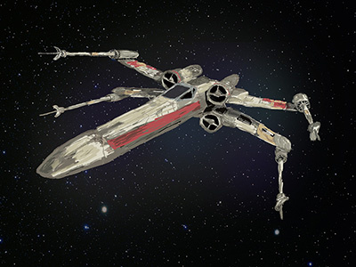 X-wing debut design illustration photoshop star wars stars