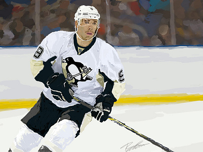 Dupuis art brushstroke hockey paint penguin people photoshop portfolio poster print sketch sports