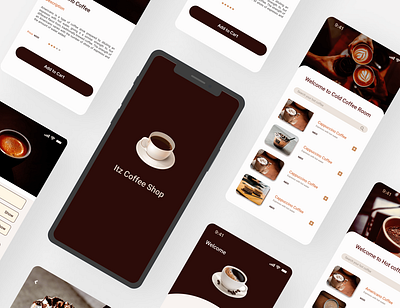 Itz Coffee Shop Mobile App graphic design ui ux