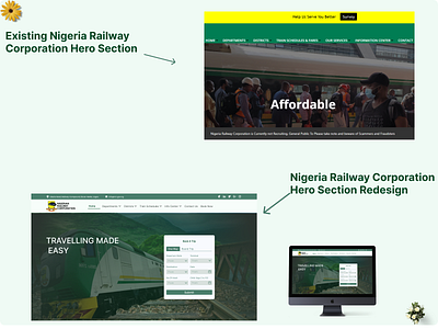Nigerian Railway Corporation Hero Section Redesign graphic design landing page ui uidesign ux