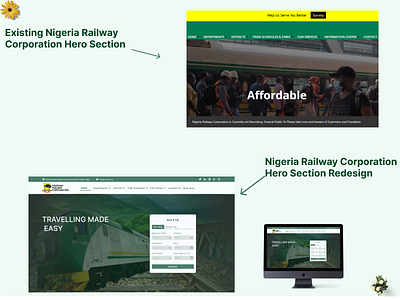 Nigerian Railway Corporation Hero Section Redesign