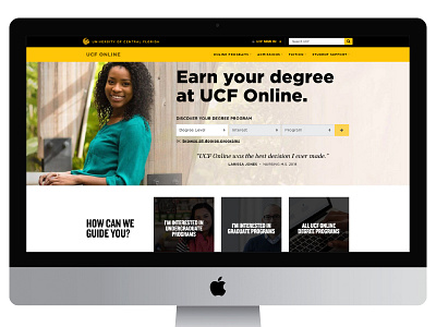 UCF Online education university user experience ux web development