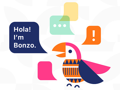 Bonzo bird branding edtech education language learning app spanish webapp