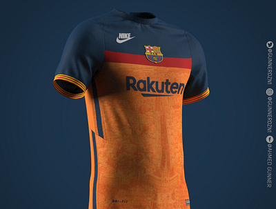 FCB Barcelona concept kit | Nike 3d barcelona branding design fashion graphic design illustration nike soccerkit