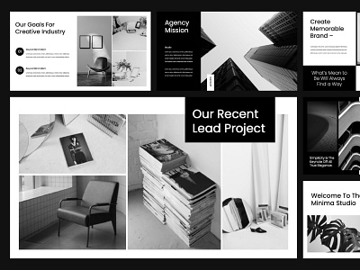 Monochrome Presentation design exploration graphic design layout pitchdeck slide typography ui