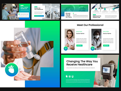 Healthcare - Pitch Deck design exploration layout pitchdeck slide typography ui