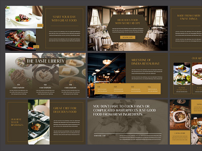 Elegant Restaurant Presentation design exploration graphic design layout pitchdeck presentation slide