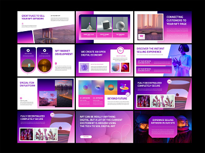 NFT Pitch Deck design exploration layout nft pitchdeck presentation slide typography