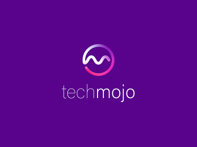 Techmojo Logo design gradient logo logos