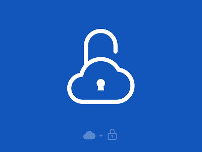 Cloud Security cloud combination icon illustrator logo secure security shapes