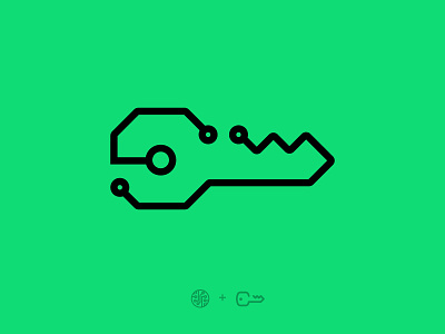Circuit Key combine daily fun icon illustrator key shapes