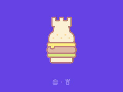 Castle Burger burger combine food foods hamburger icon illustrator shapes yum