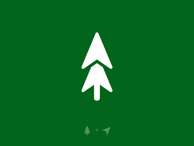 Cursor Tree combination icon logo shapes tree