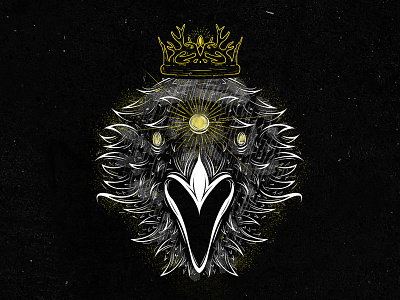 Raven Edit abstract bird crown game of thrones illustration photoshop raven