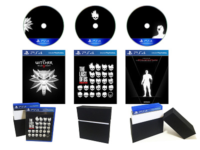 PS4 Black Box collection last of us metal gear nerd packaging photoshop ps4 set witcher
