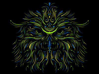 Mysticowl illustration owl photoshop symmetrical symmetry