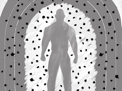 Untouchable bullet comic luke cage. marvel silhouette