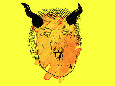 Leader blood evil horns photoshop politics president trump