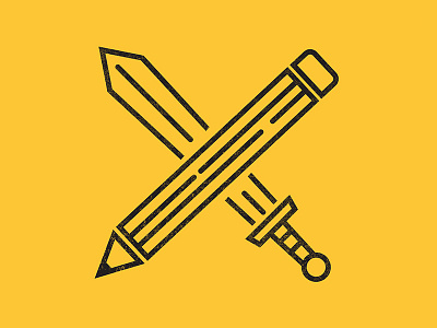 Create or Die art create icon pencil sword