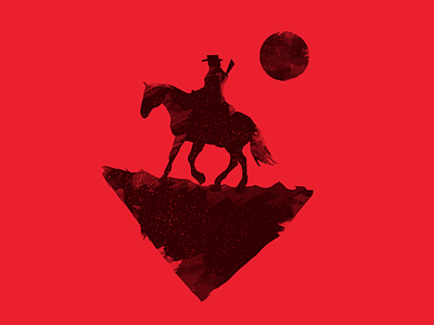 Redemption black cowboy grit horse photoshop red red dead yeehaw