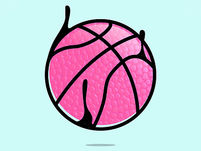 Dribbble Drip ball dribbble drip icon invite line pink