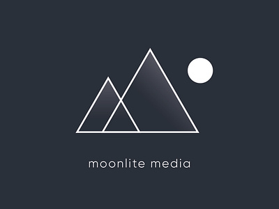 Moonlite Media glow gradient logo mountain nature