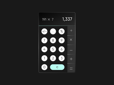 Daily UI Challenge 4 calculator dailu interface numbers ui
