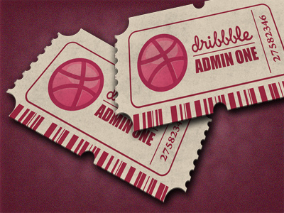 Dribbble Invite x2 2 dribbble dribbble invite invite ticket