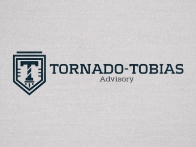 Tornado Tobias Main Logo advise advisory consulting corporate logo pillar shield t tobias tornado tornado tobias