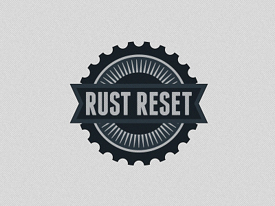 Rust Reset antique circle gear logo reset retro rust vintage
