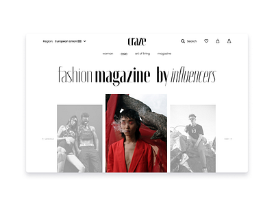 Craze design fashion ui ux website