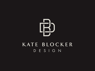 Kate Blocker Design brand identity design flat lettering logo monogram vector