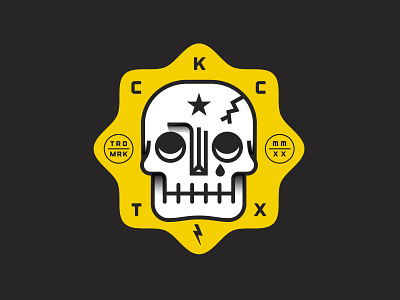 Curb Killer Crew badge design flat illustration vector