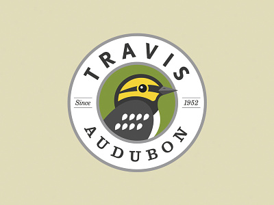 Travis Audubon badge birding branding design golden cheeked warbler logo texas